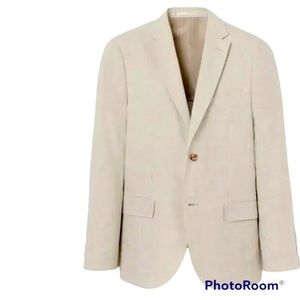 Oscar De Lay Renta Light Khaki  Blend Mens 42R Blazer wool and silk